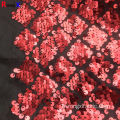 Impression sublime de tissu de paillettes rouges multifonctionnel de 5 mm